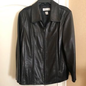 Preston & York black leather jacket.